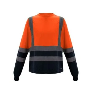 POLERA POLO COOL DRY 360 BICOLOR NARANJO/AZUL KUMEN