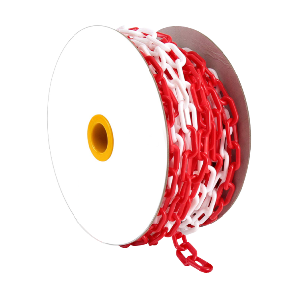 ROLLO CADENA PLÁSTICA ROJA/BLANCA 50 MTS